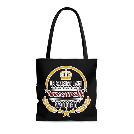 In Christ I Am Immeasurably Valued Tote Bag