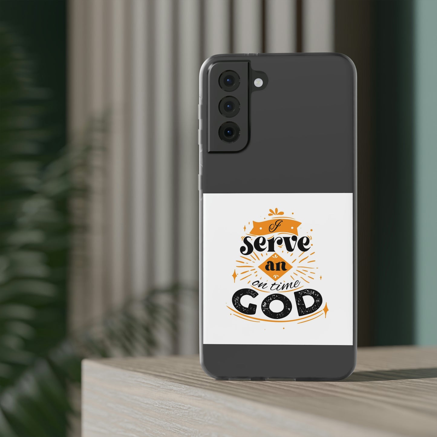 I Serve An On Time God Flexi Phone Case