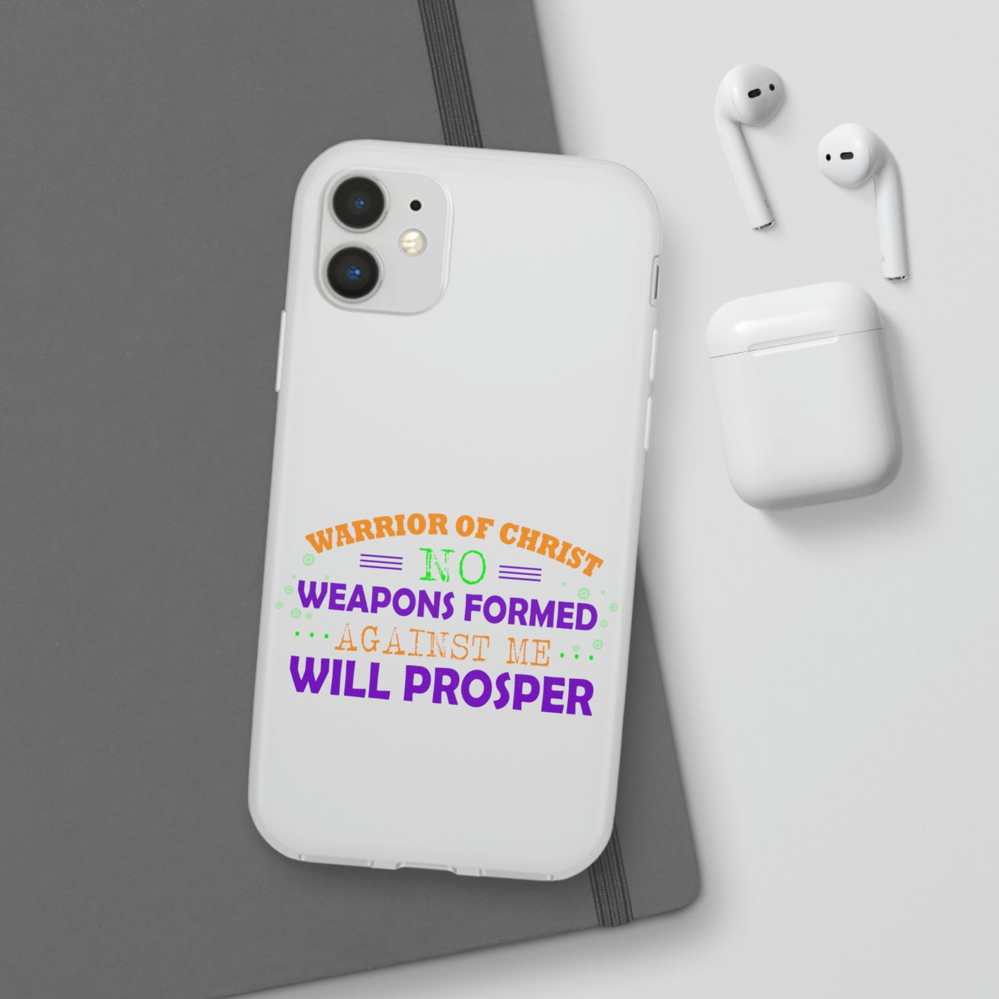 Warrior Of Christ No Weapons Formed Against Me Will Prosper Flexi Phone Case