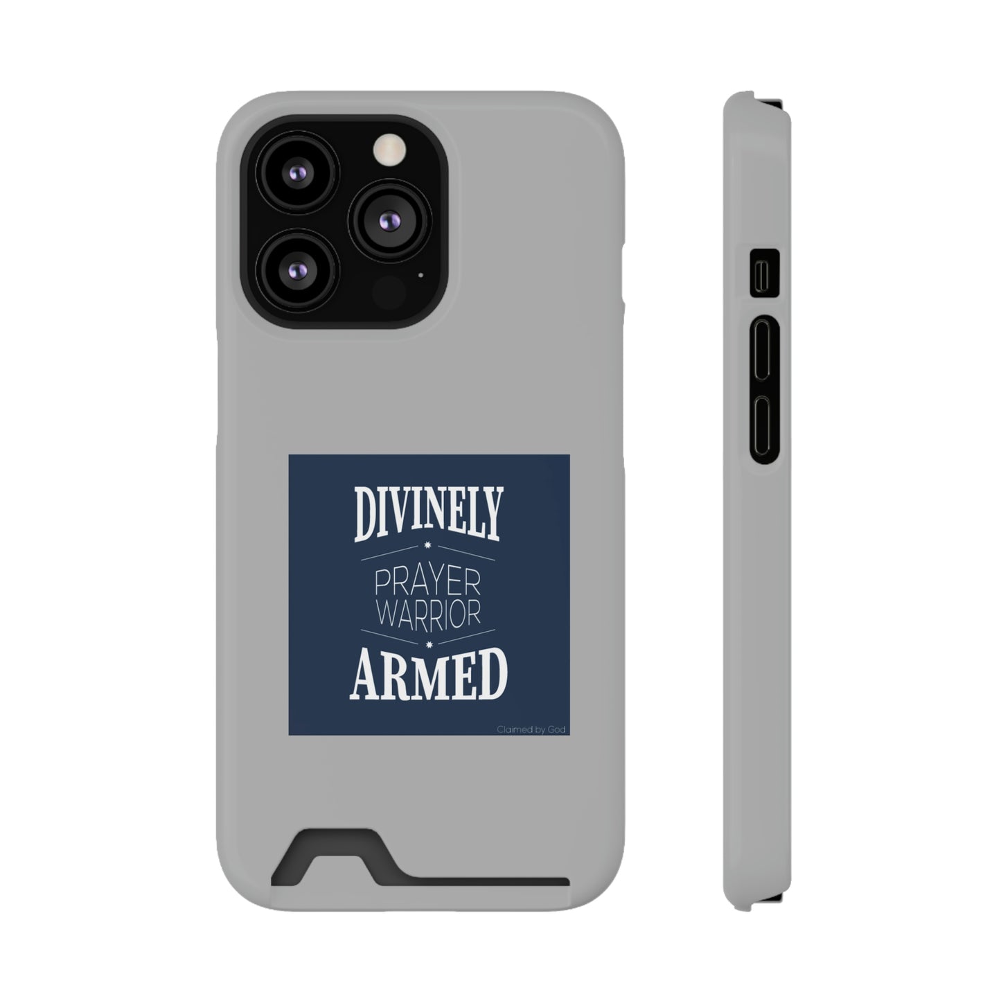 Divinely Armed Prayer Warrior Phone Case With Card Holder