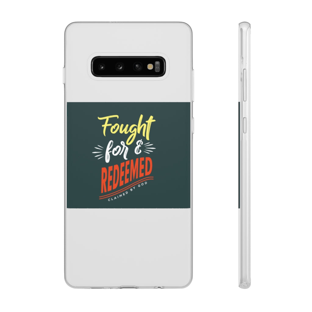 fought for and  redeemed Flexi Phone Case. compatible with select IPhone & Samsung Galaxy Phones Printify