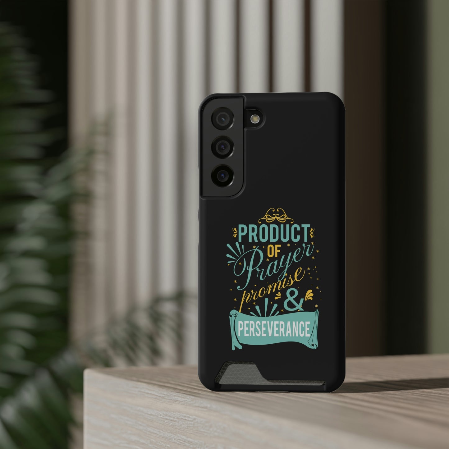 Product Of Prayer Promise And Perseverance Phone Case With Card Holder