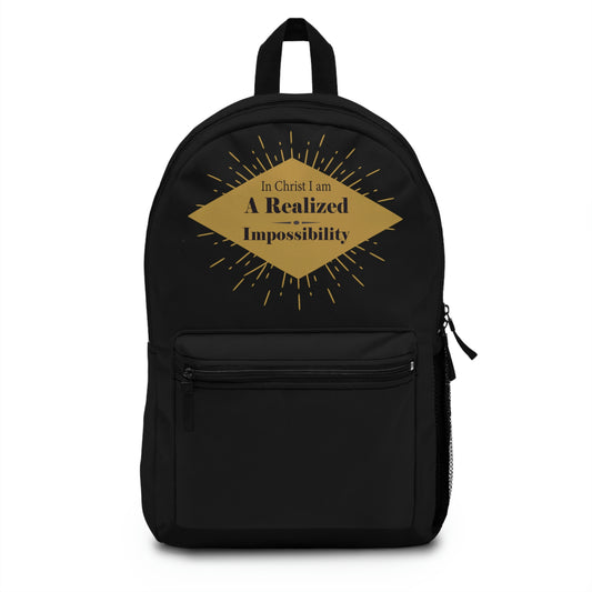 In Christ I Am A Realized Impossibility Backpack Printify