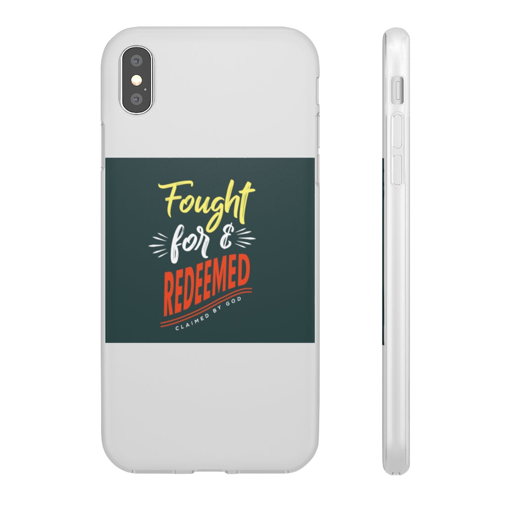 fought for and  redeemed Flexi Phone Case. compatible with select IPhone & Samsung Galaxy Phones Printify