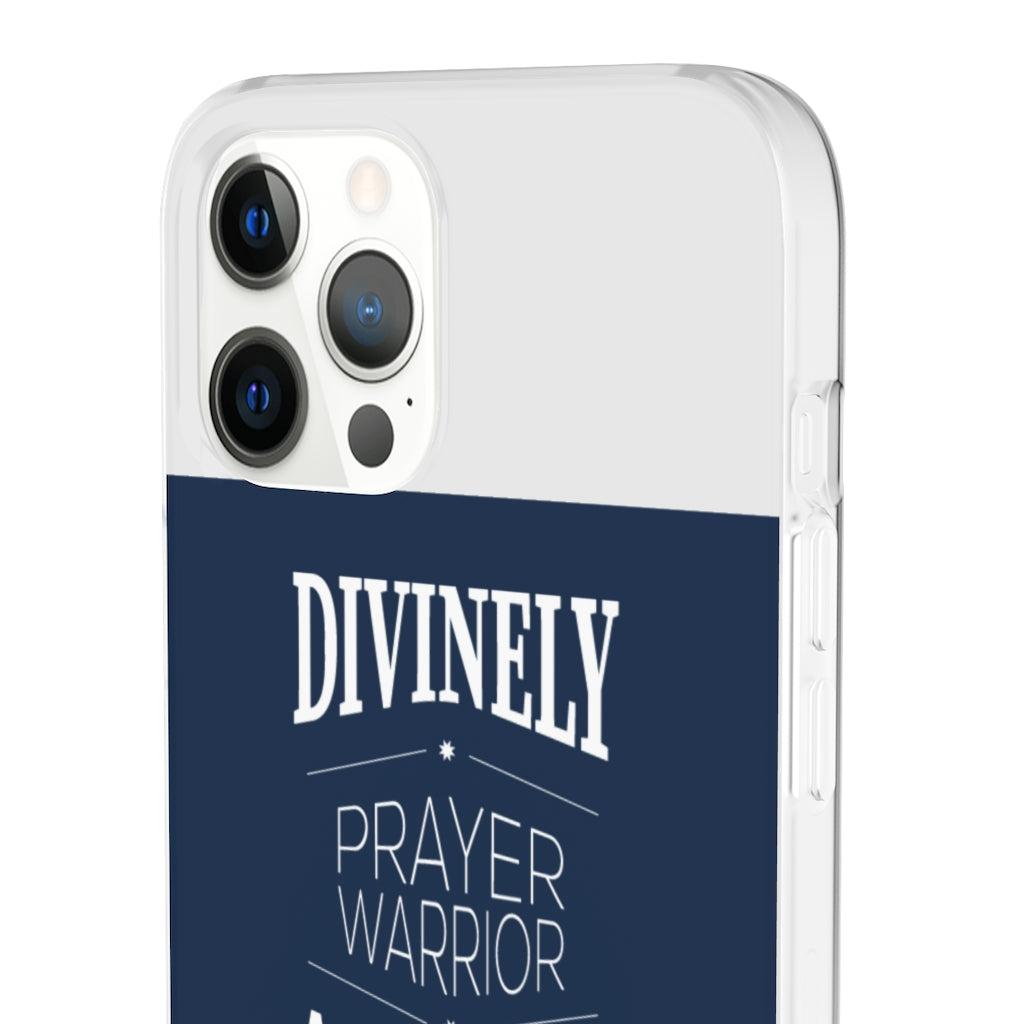 Divinely Armed Prayer Warrior Flexi Phone Case compatible with select IPhone & Samsung Galaxy Phones Printify