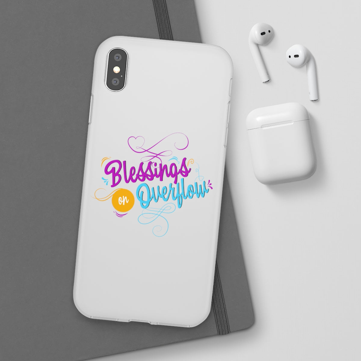 Blessings on Overflow Flexi Phone Case, compatible with select IPhone & Samsung Galaxy Phones Printify