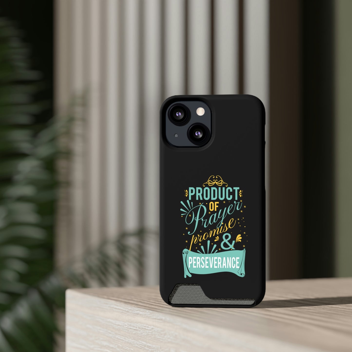Product Of Prayer Promise And Perseverance Phone Case With Card Holder