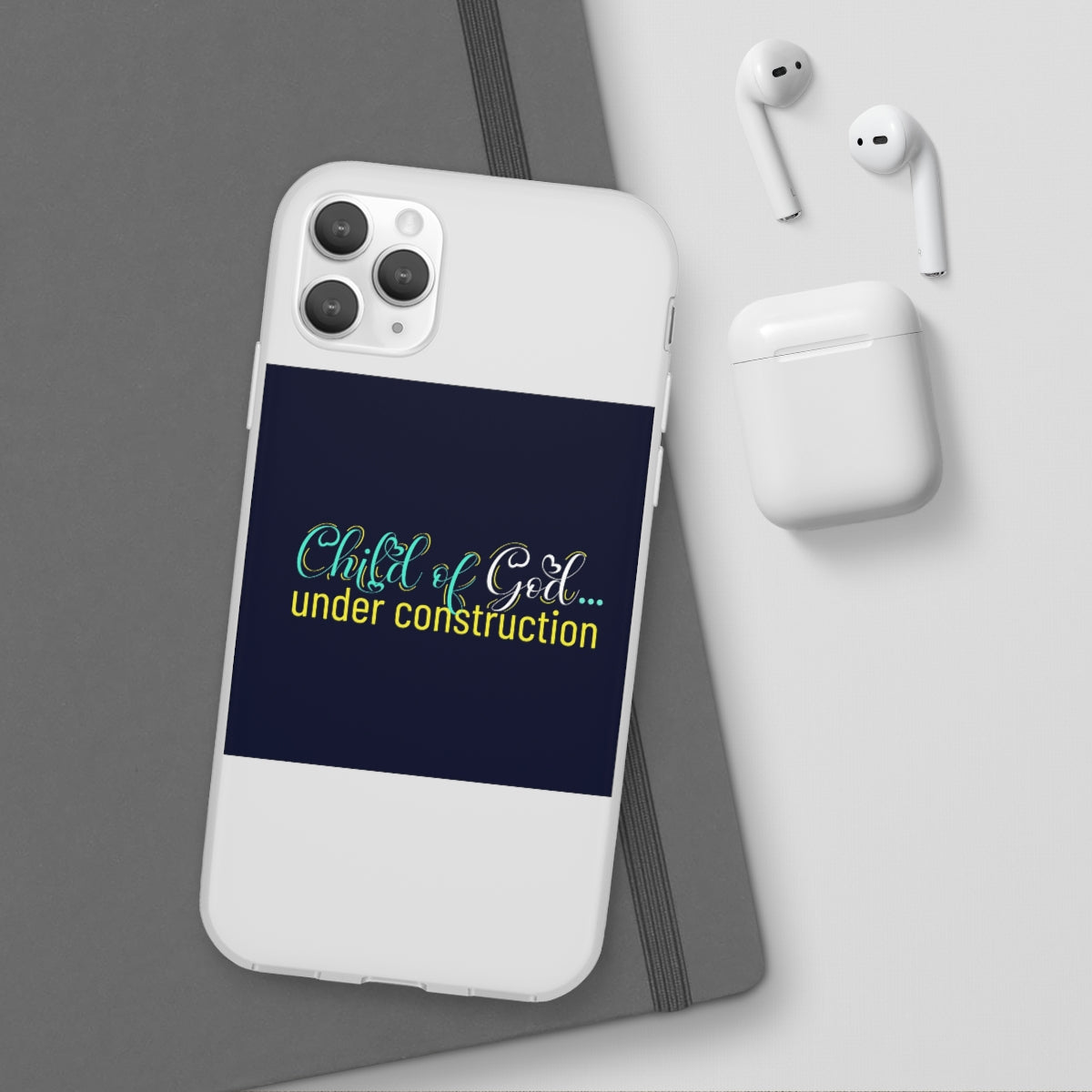 Child of God Under Construction Flexi Phone Case.compatible with select IPhone & Samsung Galaxy Phones Printify