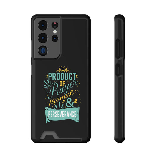 Product Of Prayer Promise And Perseverance Phone Case With Card Holder