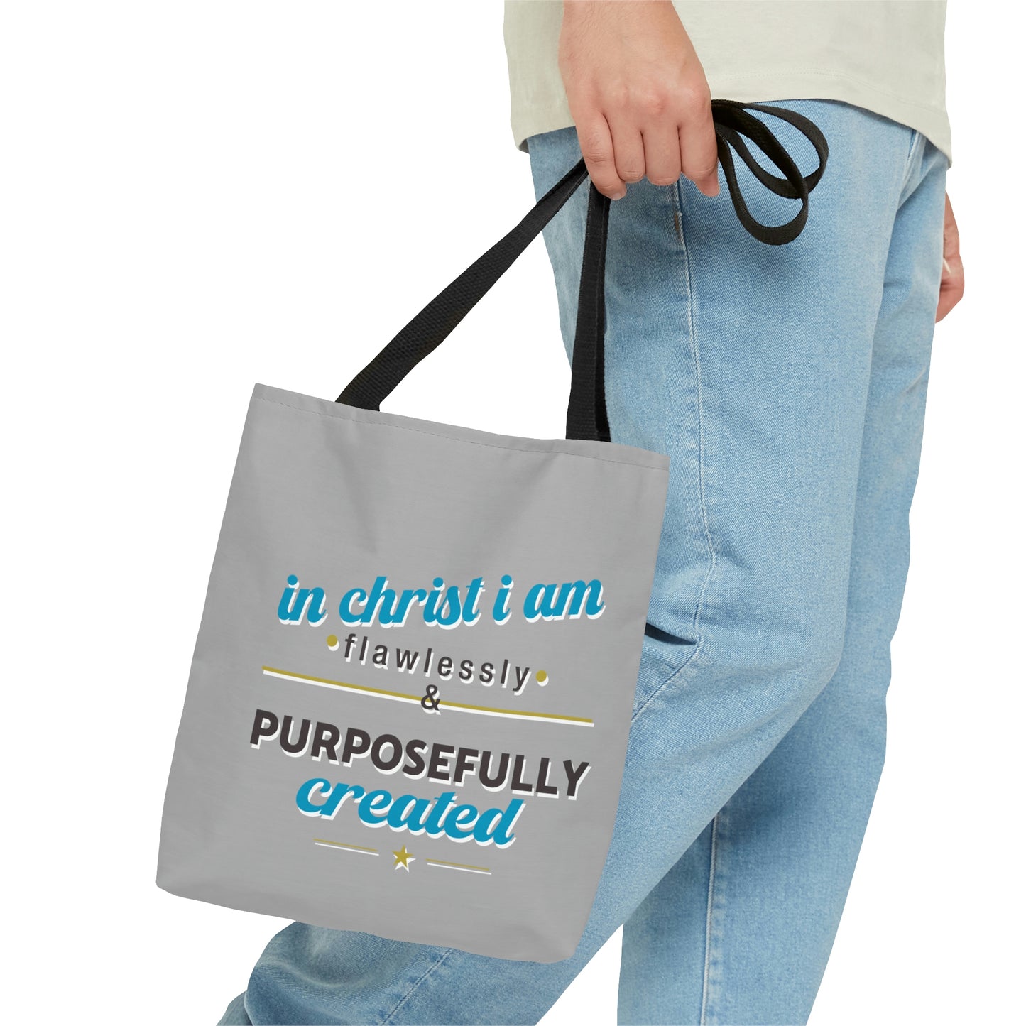 In Christ I Am Flawlessly & Purposefully Created Tote Bag