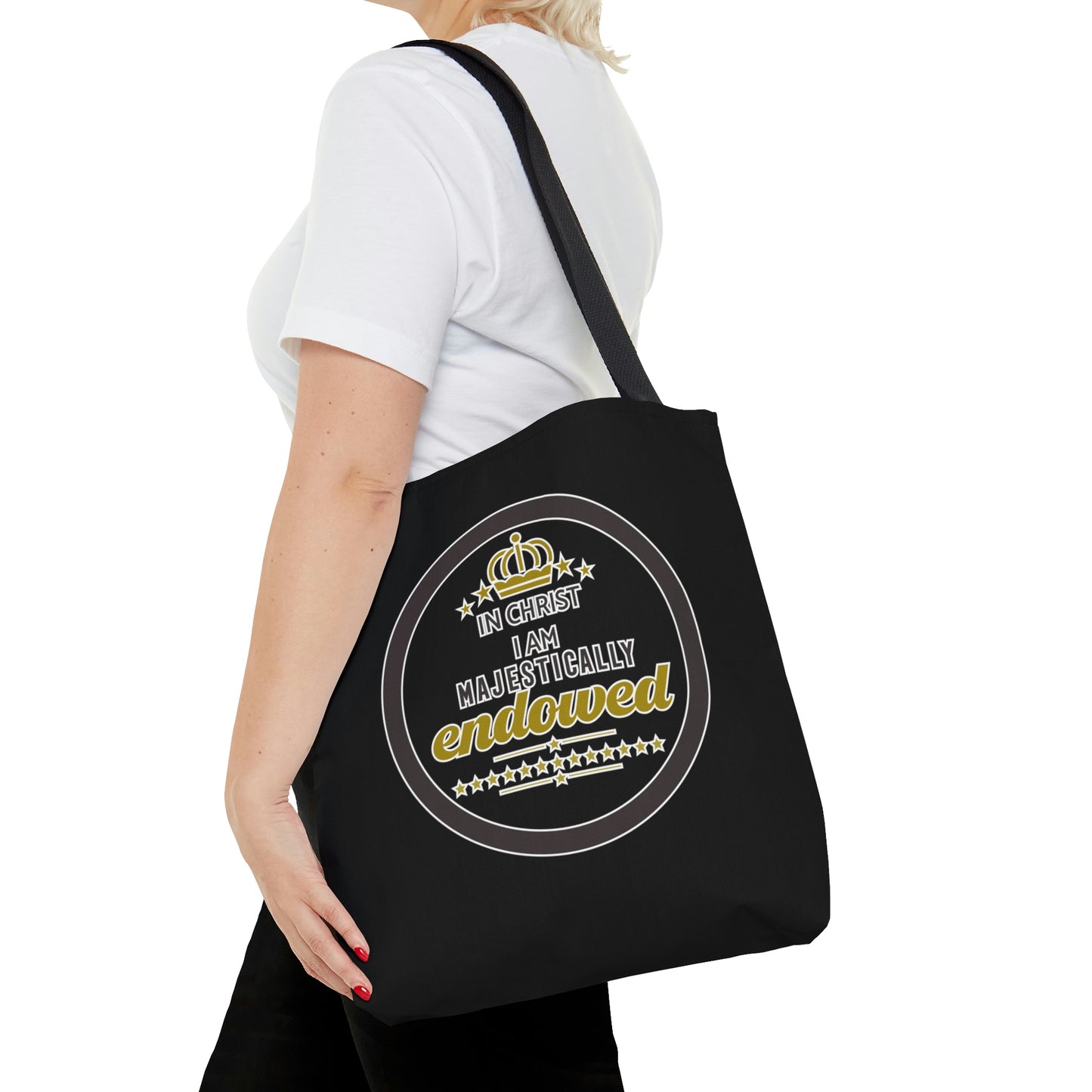 In Christ I Am Majestically Endowed Tote Bag