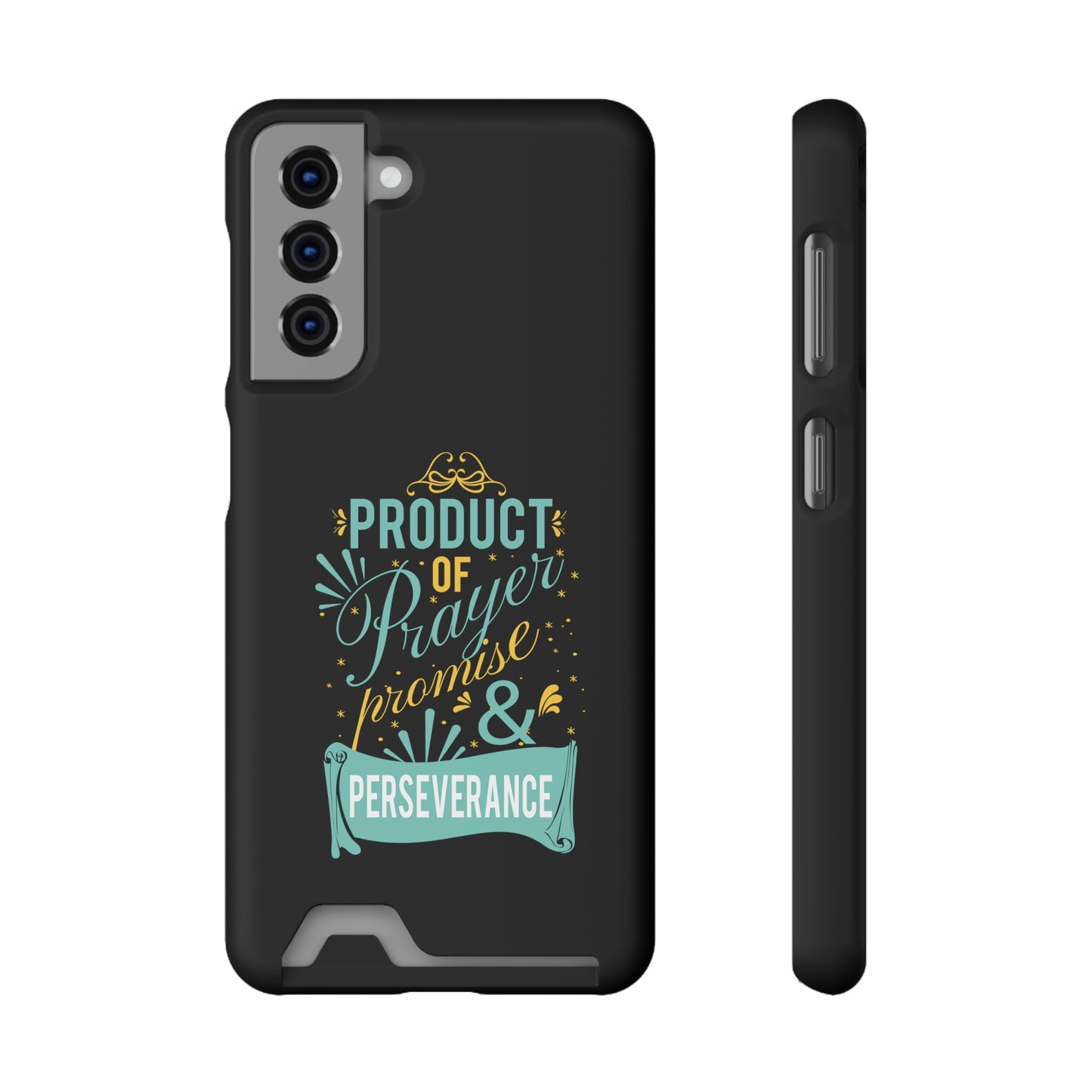 Product Of Prayer Promise And Perseverance Phone Case With Card Holder