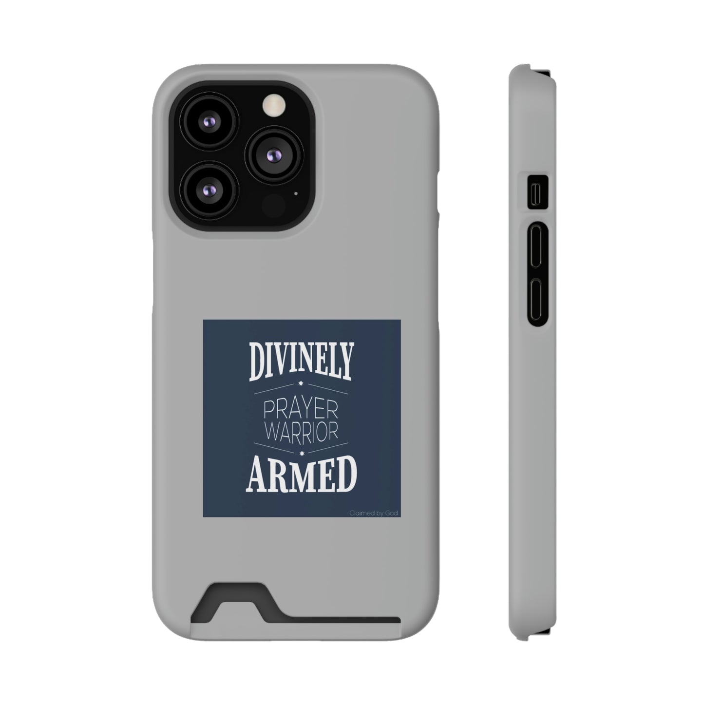 Divinely Armed Prayer Warrior Phone Case With Card Holder