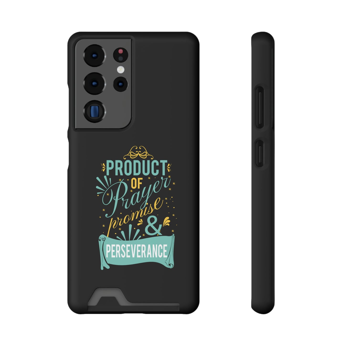 Product Of Prayer Promise And Perseverance Phone Case With Card Holder