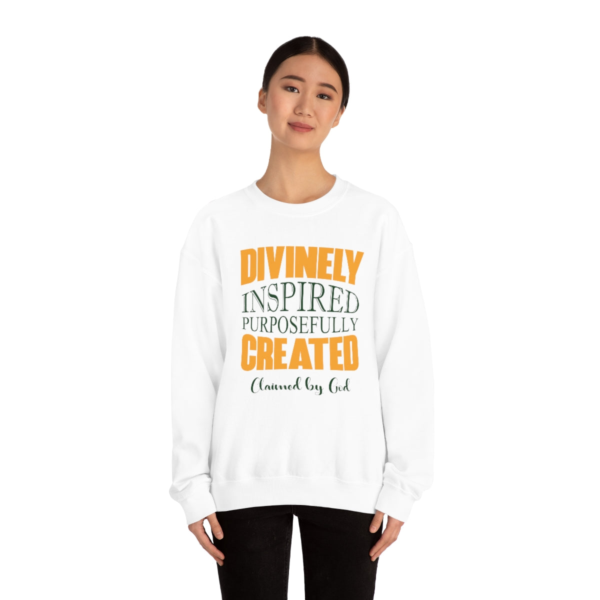 Divinely Inspired Purposefully Created Unisex Heavy Blend™ Crewneck Sweatshirt Printify