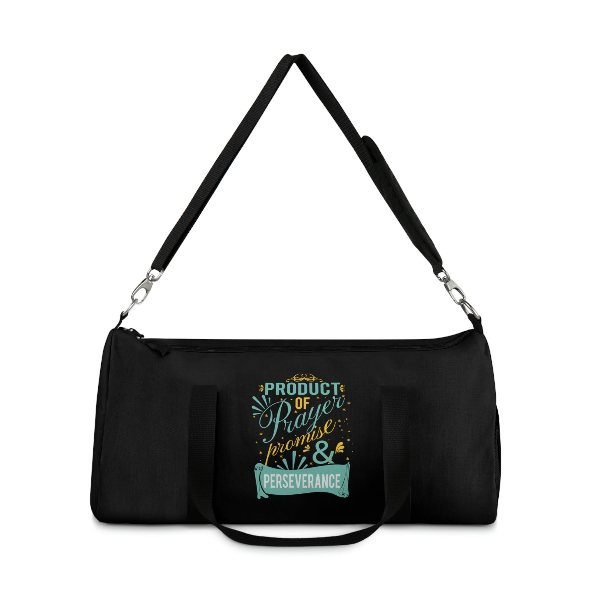 Product Of Prayer Promise & Perseverance Duffel Bag Printify