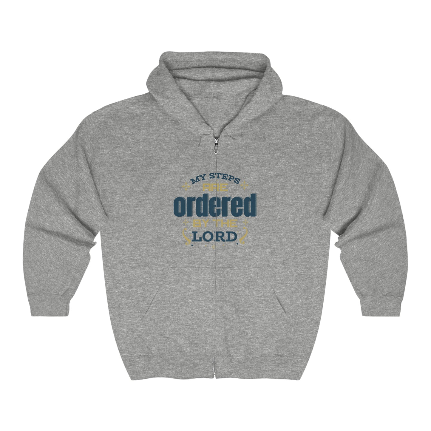 My Steps Are Ordered By The Lord Unisex Heavy Blend Full Zip Hooded Sweatshirt