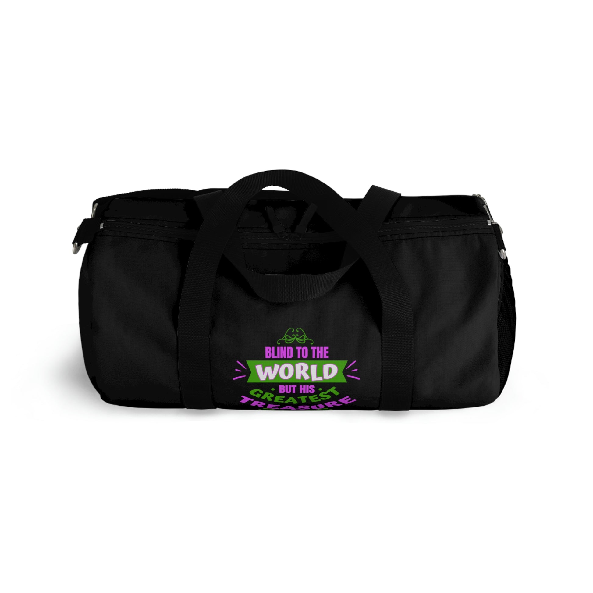Blind To The World But His Greatest Treasure Duffel Bag Printify