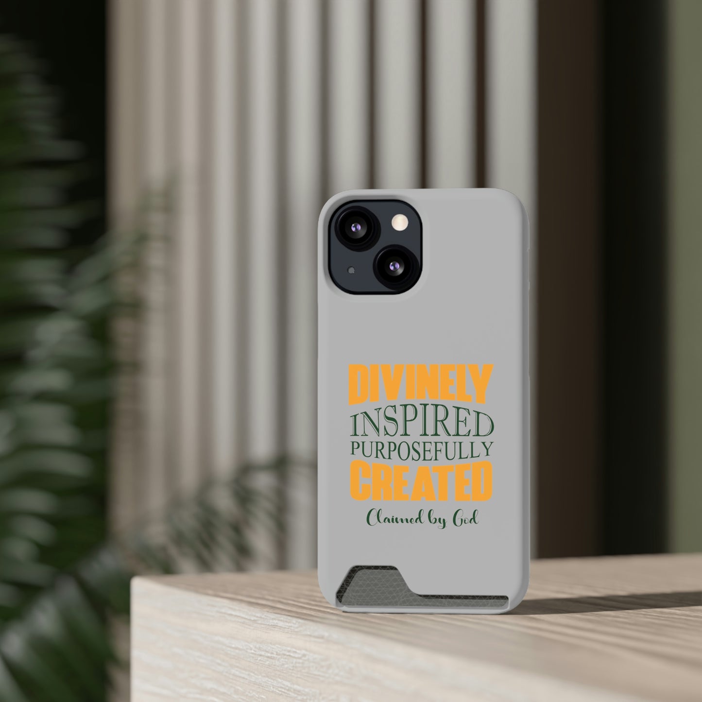 Divinely Inspired Purposefully Created Phone Case With Card Holder