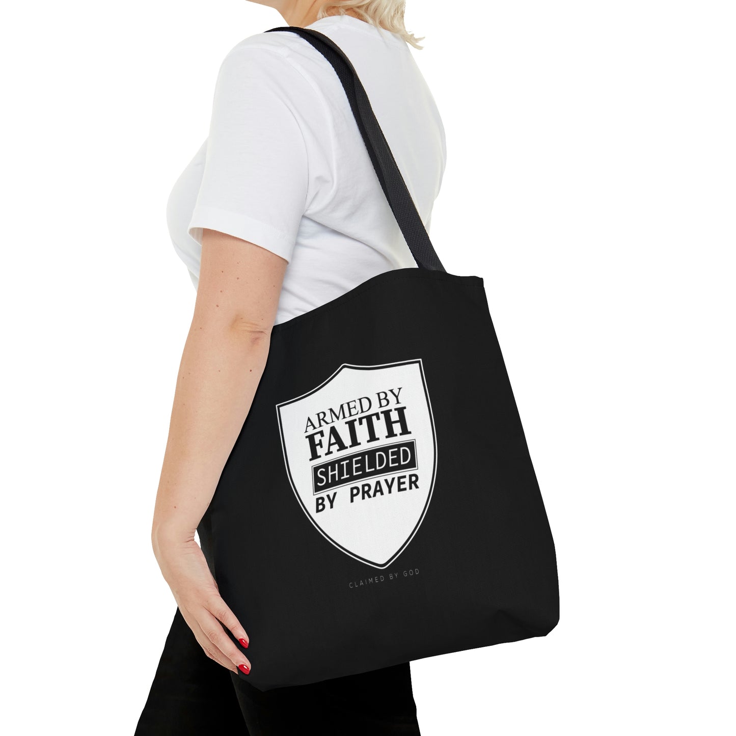 Armed By Faith Shielded By Prayer Tote Bag