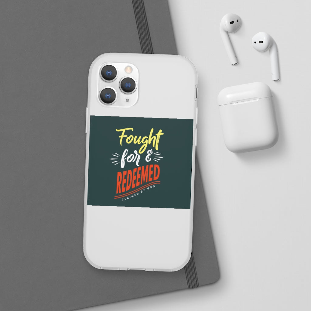 fought for and  redeemed Flexi Phone Case. compatible with select IPhone & Samsung Galaxy Phones Printify