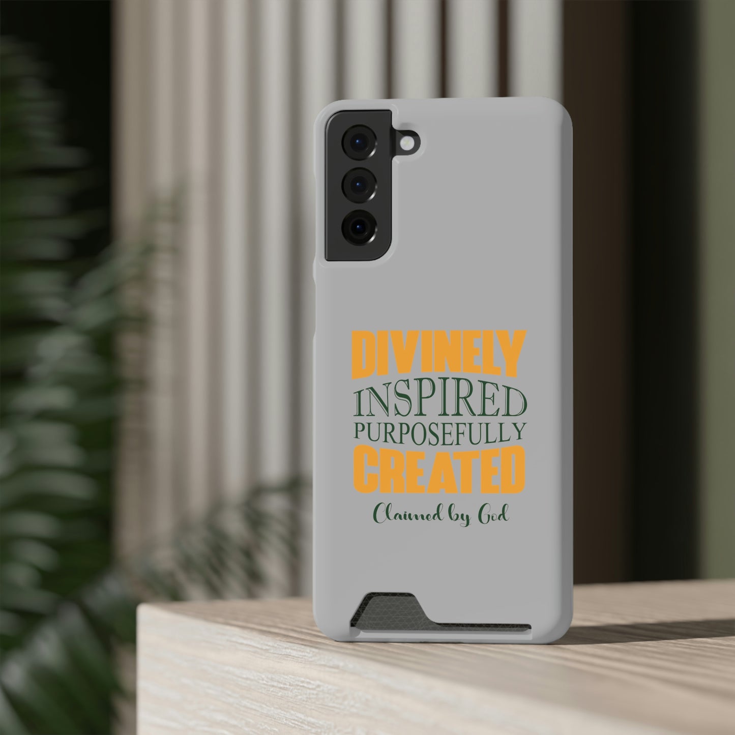 Divinely Inspired Purposefully Created Phone Case With Card Holder