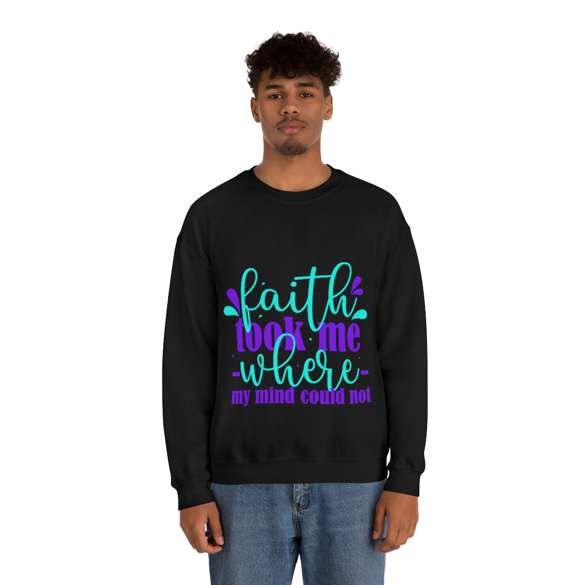 Faith Took Me Where My Mind Could Not Unisex Heavy Blend™ Crewneck Sweatshirt Printify