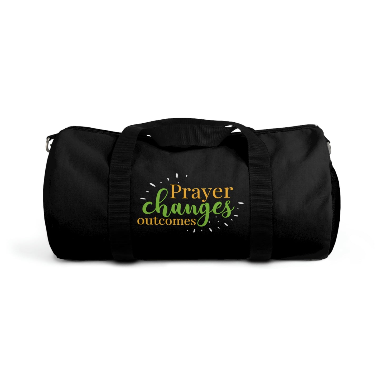 Prayer  Changes Outcomes Duffel Bag Printify