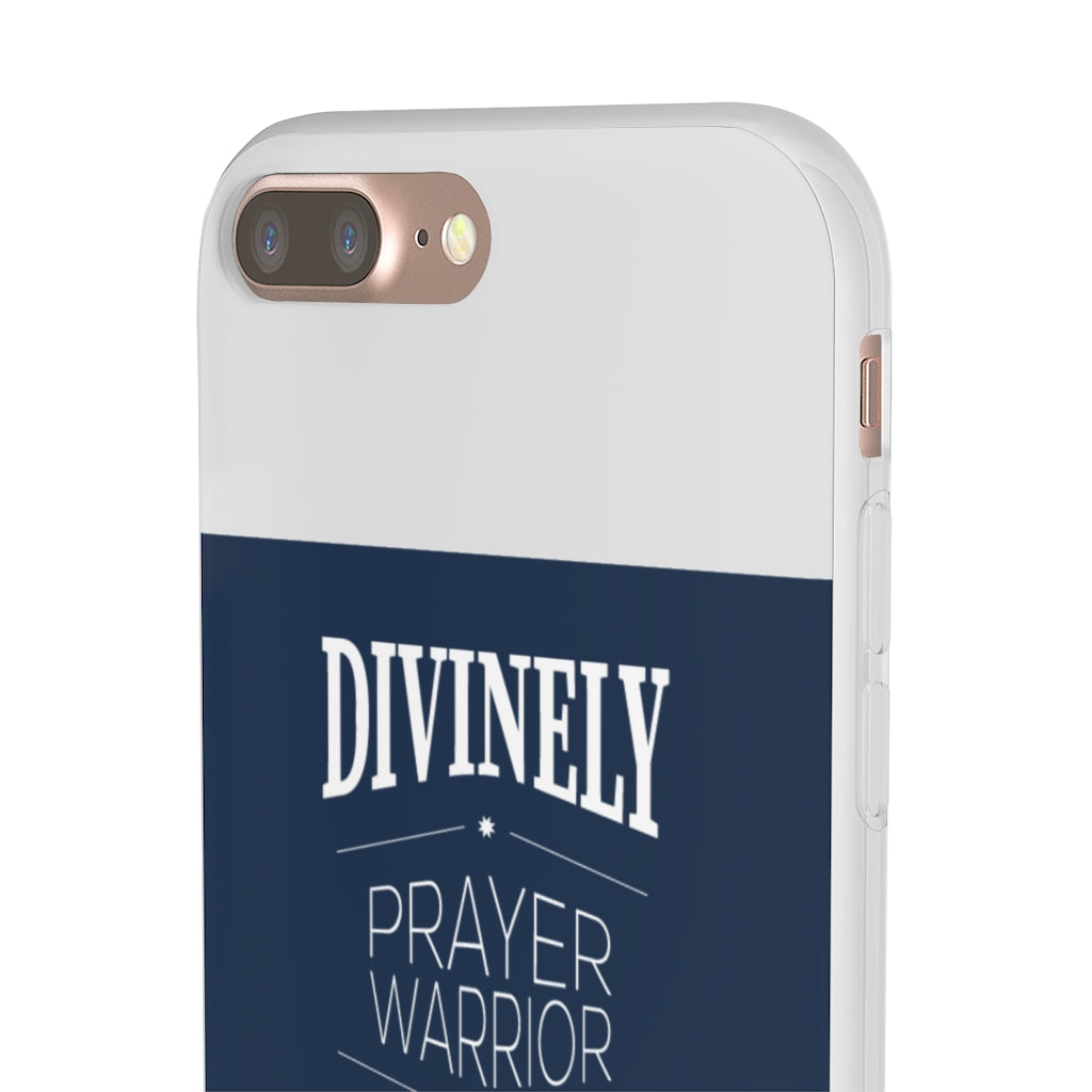 Divinely Armed Prayer Warrior Flexi Phone Case compatible with select IPhone & Samsung Galaxy Phones Printify