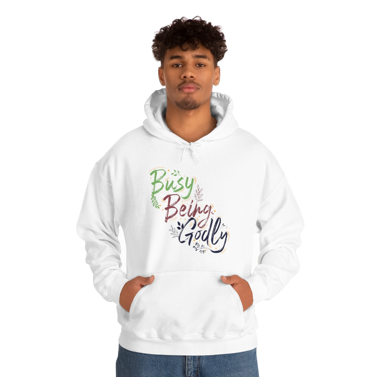 Busy Being Godly Unisex Hooded Sweatshirt Printify