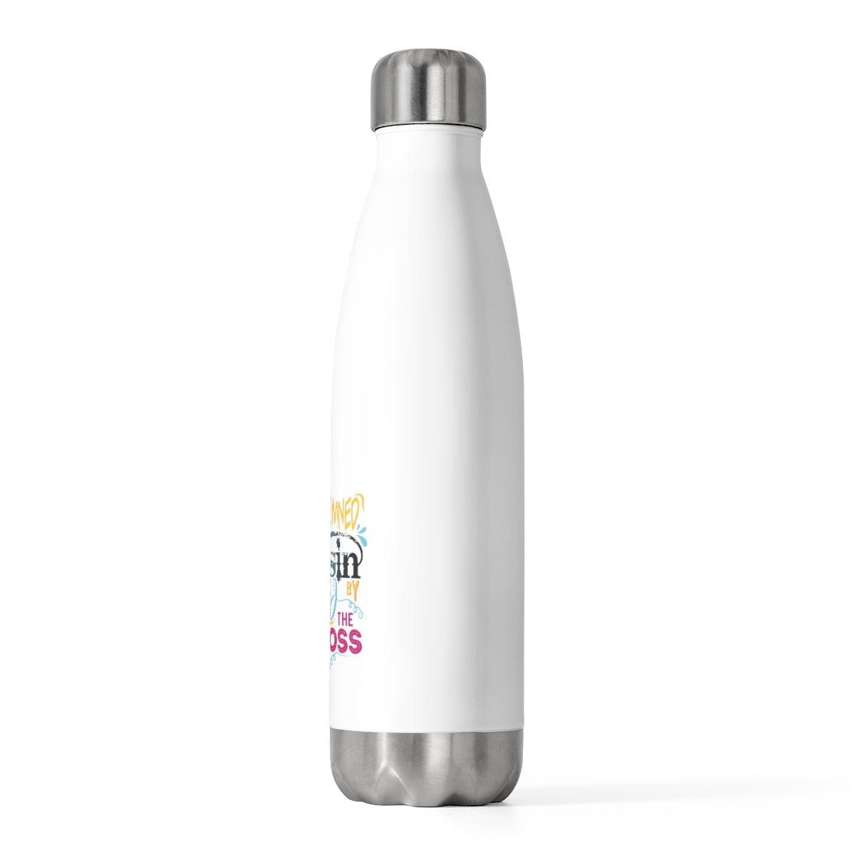 Condemned by Sin Freed by the Cross Insulated Bottle Printify