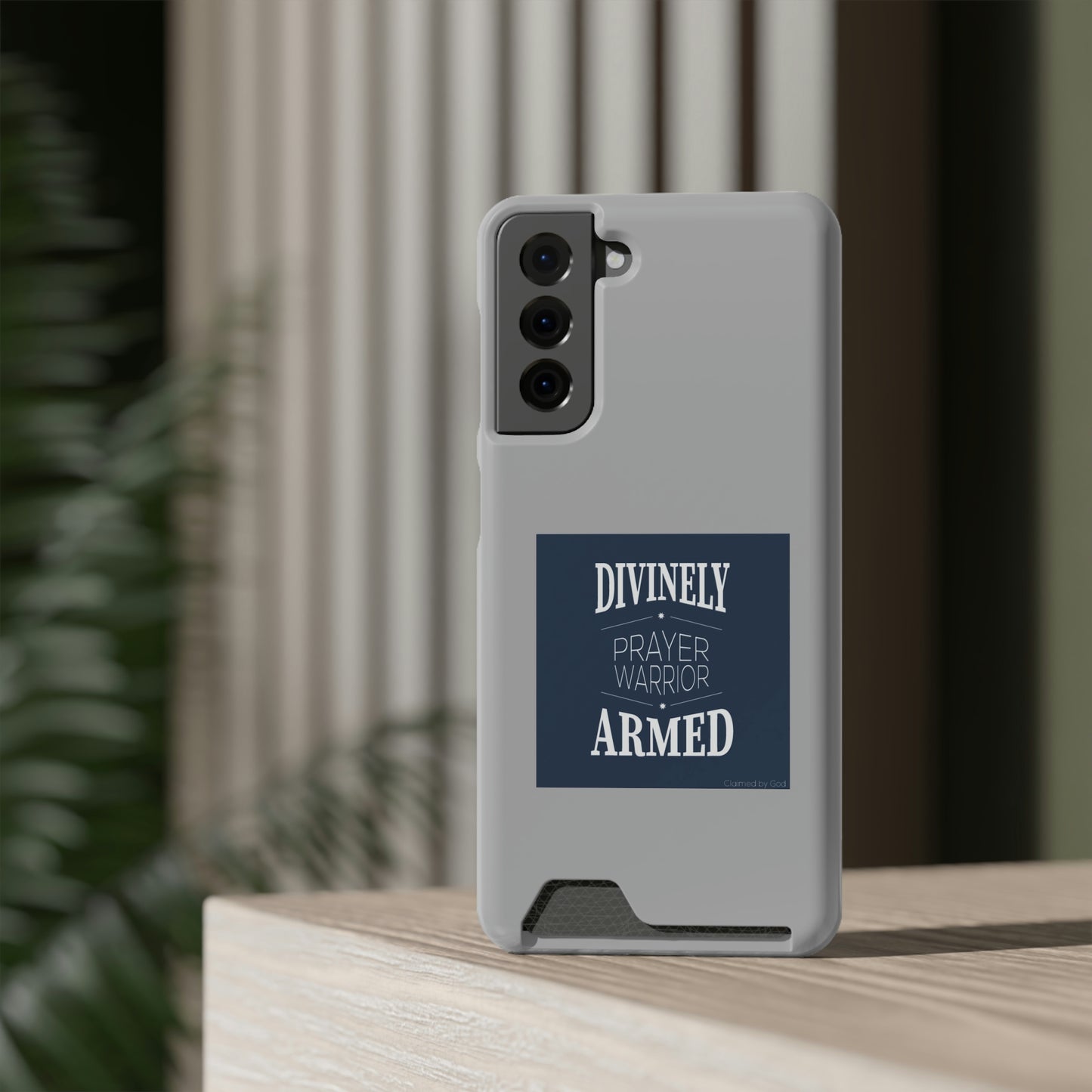 Divinely Armed Prayer Warrior Phone Case With Card Holder