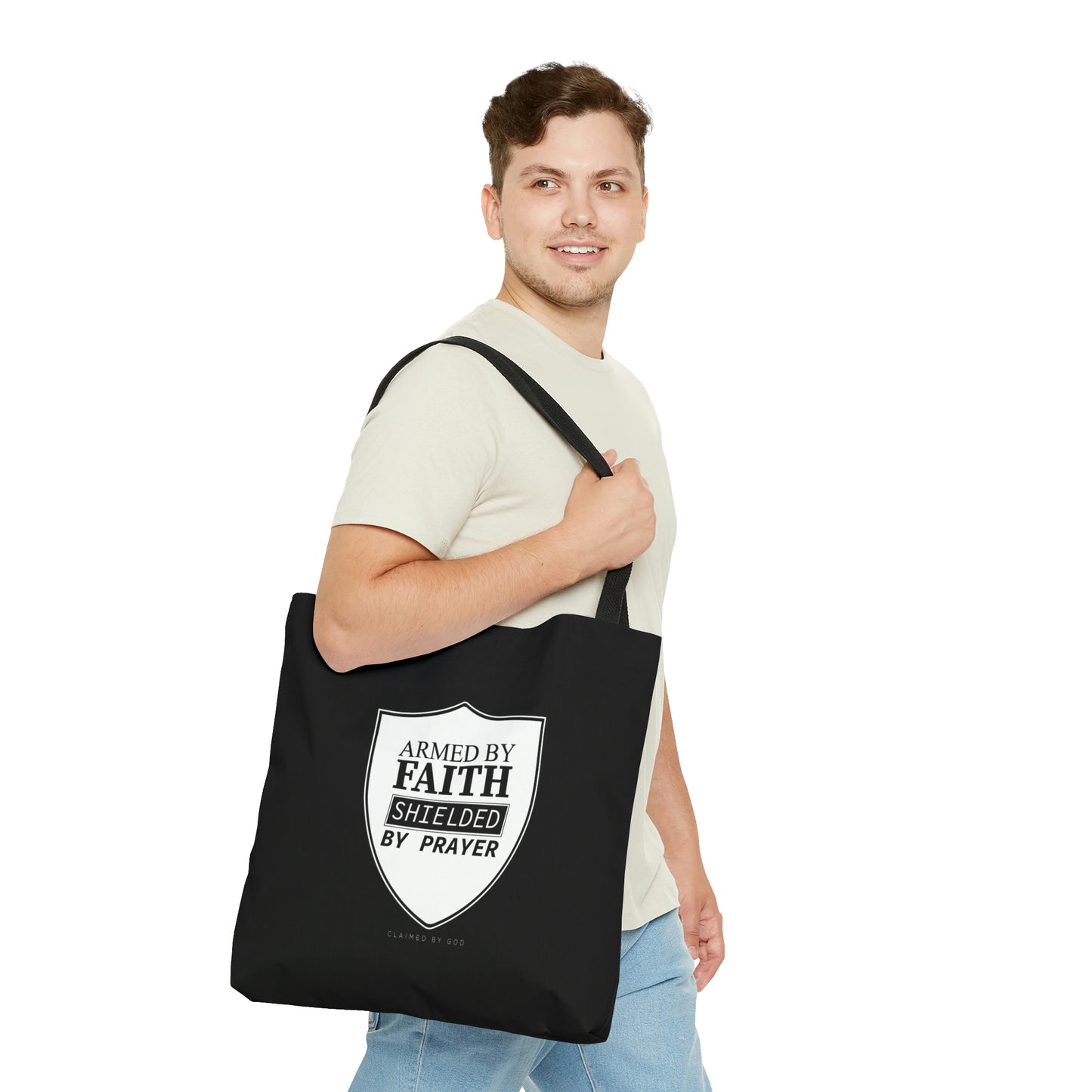 Armed By Faith Shielded By Prayer Tote Bag