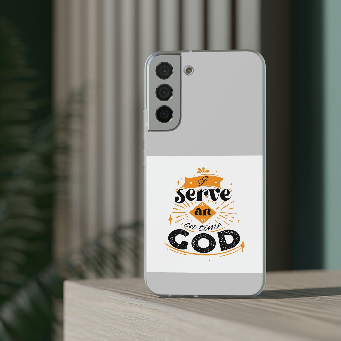 I Serve An On Time God Flexi Phone Case