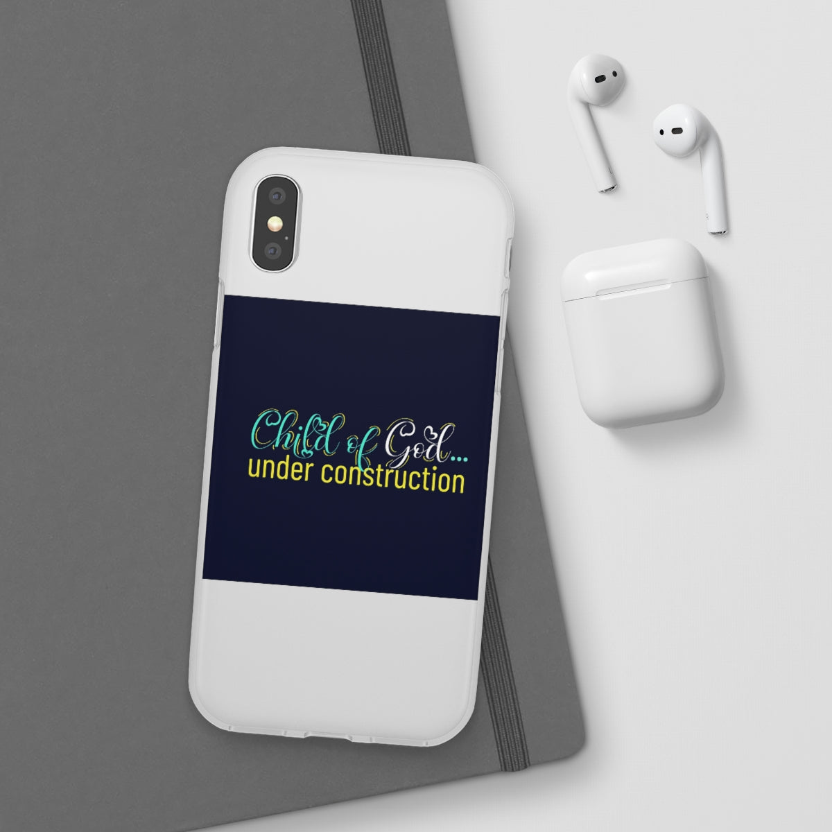 Child of God Under Construction Flexi Phone Case.compatible with select IPhone & Samsung Galaxy Phones Printify