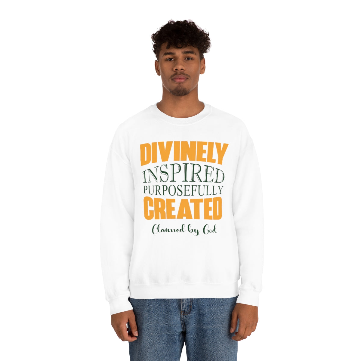 Divinely Inspired Purposefully Created Unisex Heavy Blend™ Crewneck Sweatshirt Printify