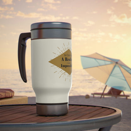 In Christ I Am A Realized Impossibility Travel Mug 14oz