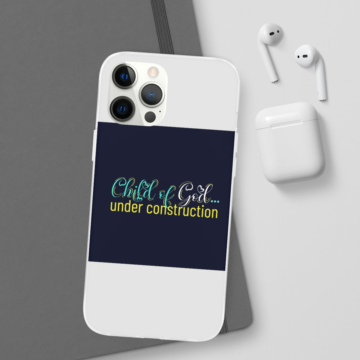 Child of God Under Construction Flexi Phone Case.compatible with select IPhone & Samsung Galaxy Phones Printify