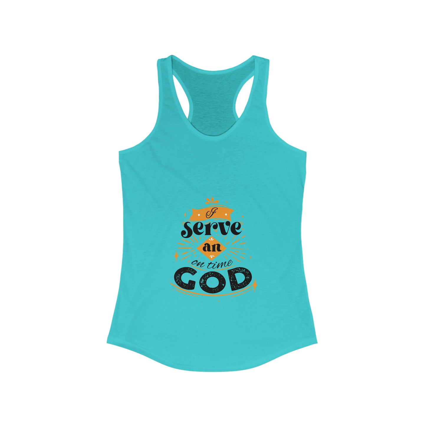 I Serve An On Time God Slim Fit Tank-top