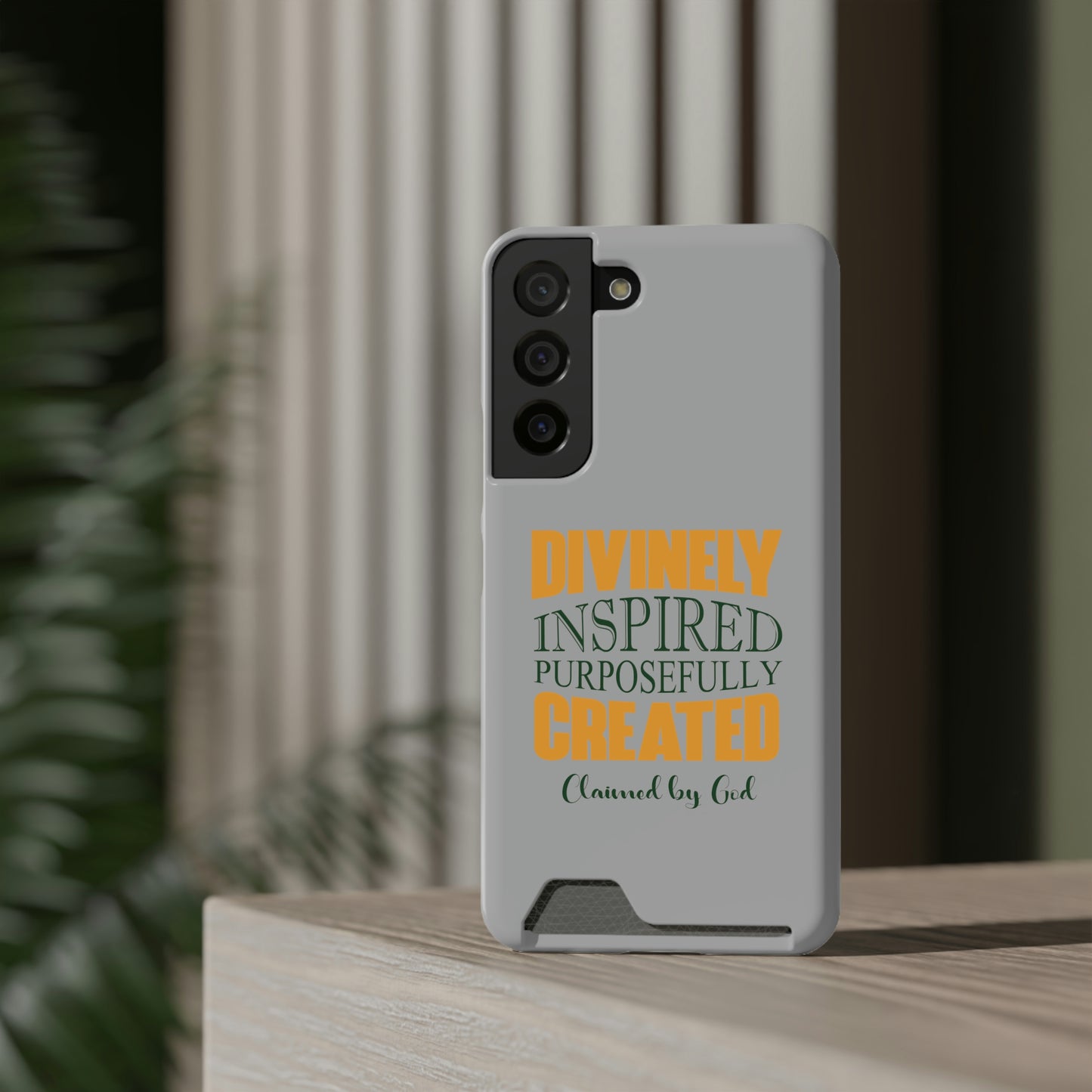 Divinely Inspired Purposefully Created Phone Case With Card Holder