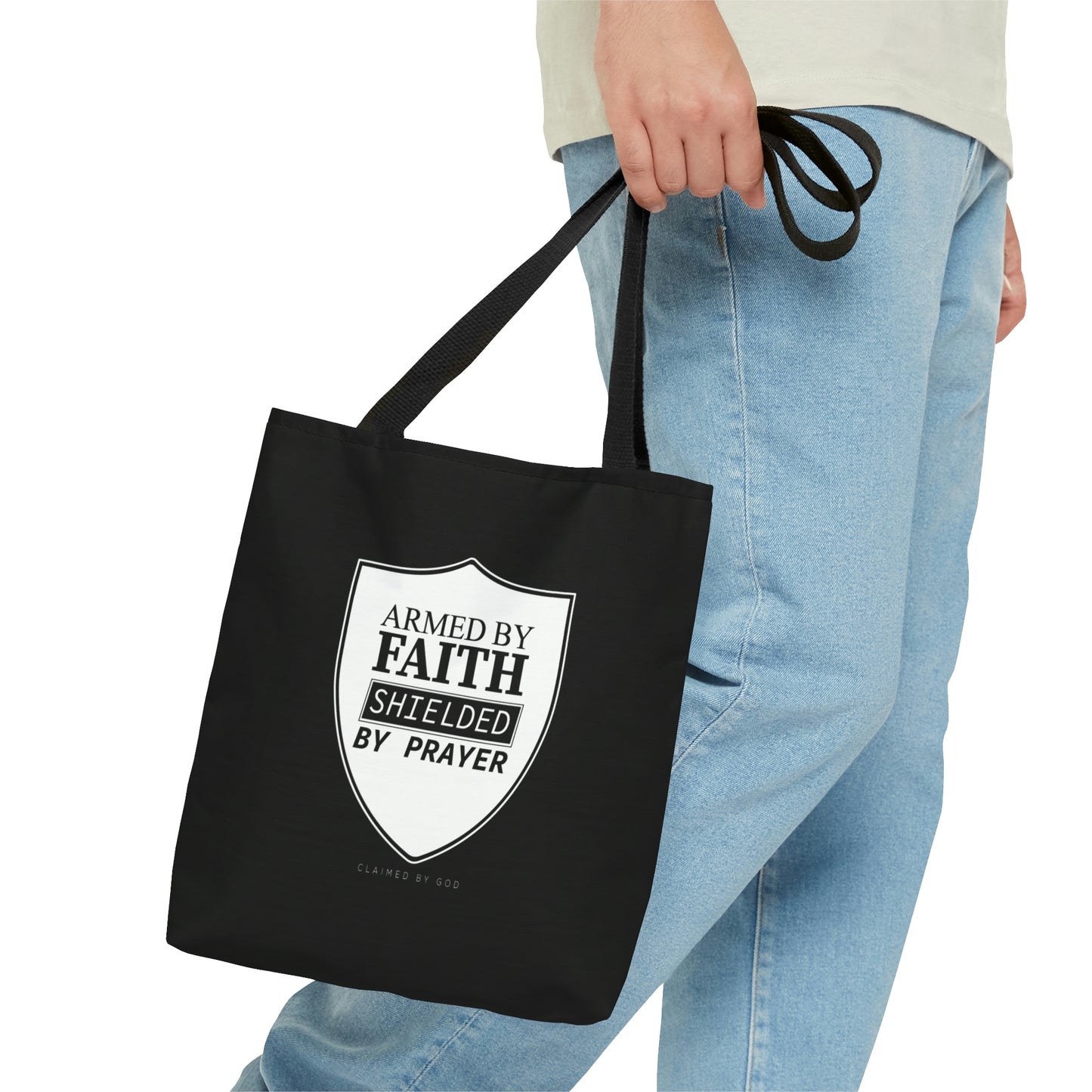 Armed By Faith Shielded By Prayer Tote Bag