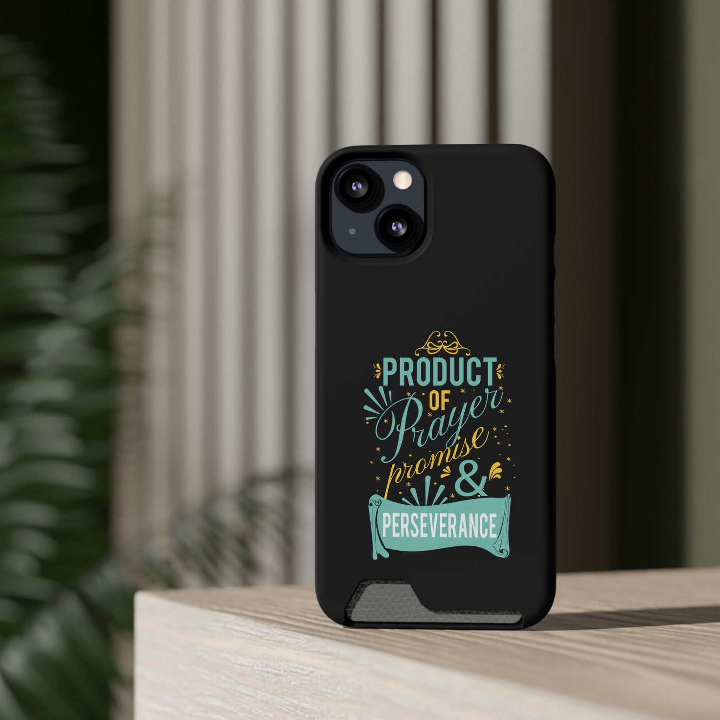 Product Of Prayer Promise And Perseverance Phone Case With Card Holder