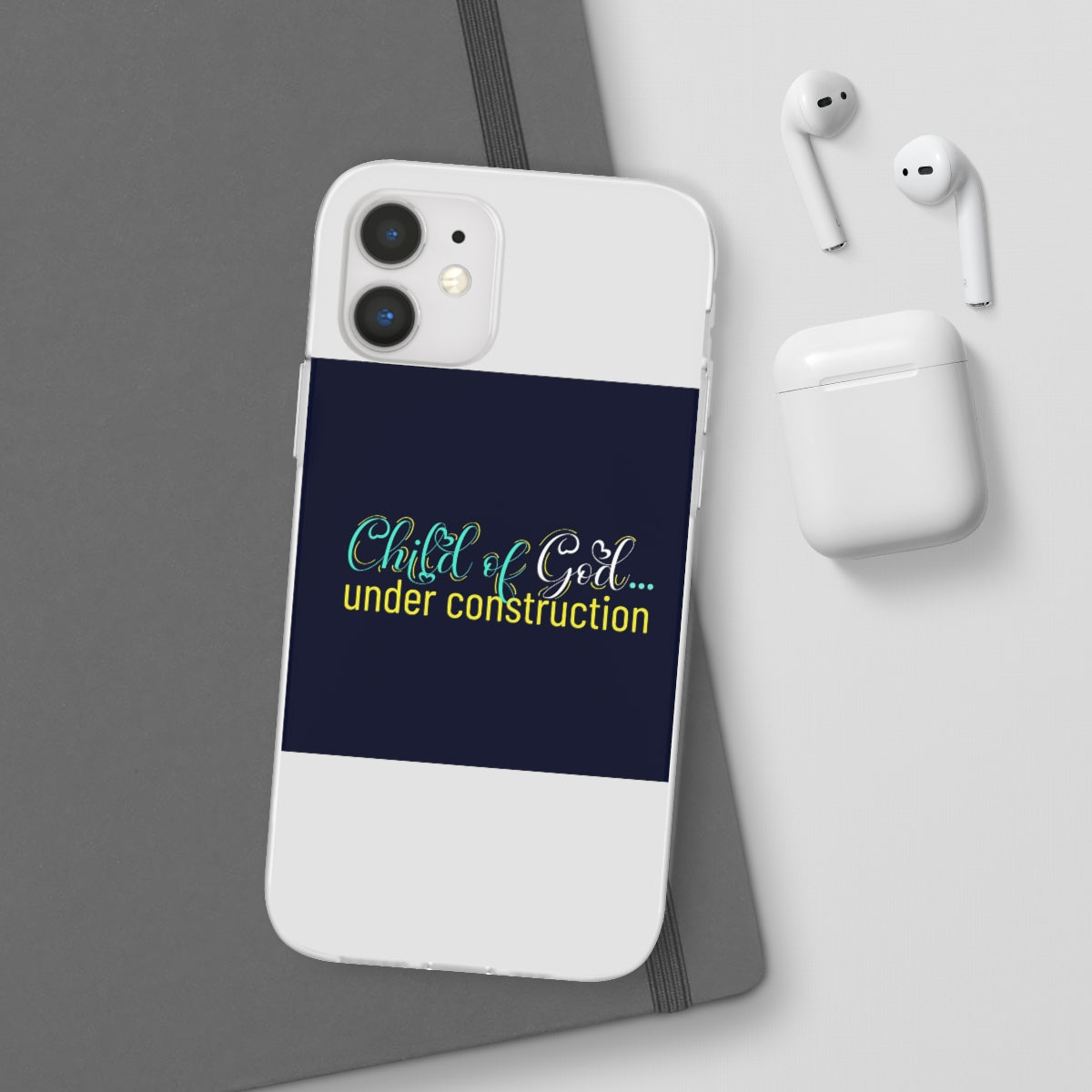 Child of God Under Construction Flexi Phone Case.compatible with select IPhone & Samsung Galaxy Phones Printify