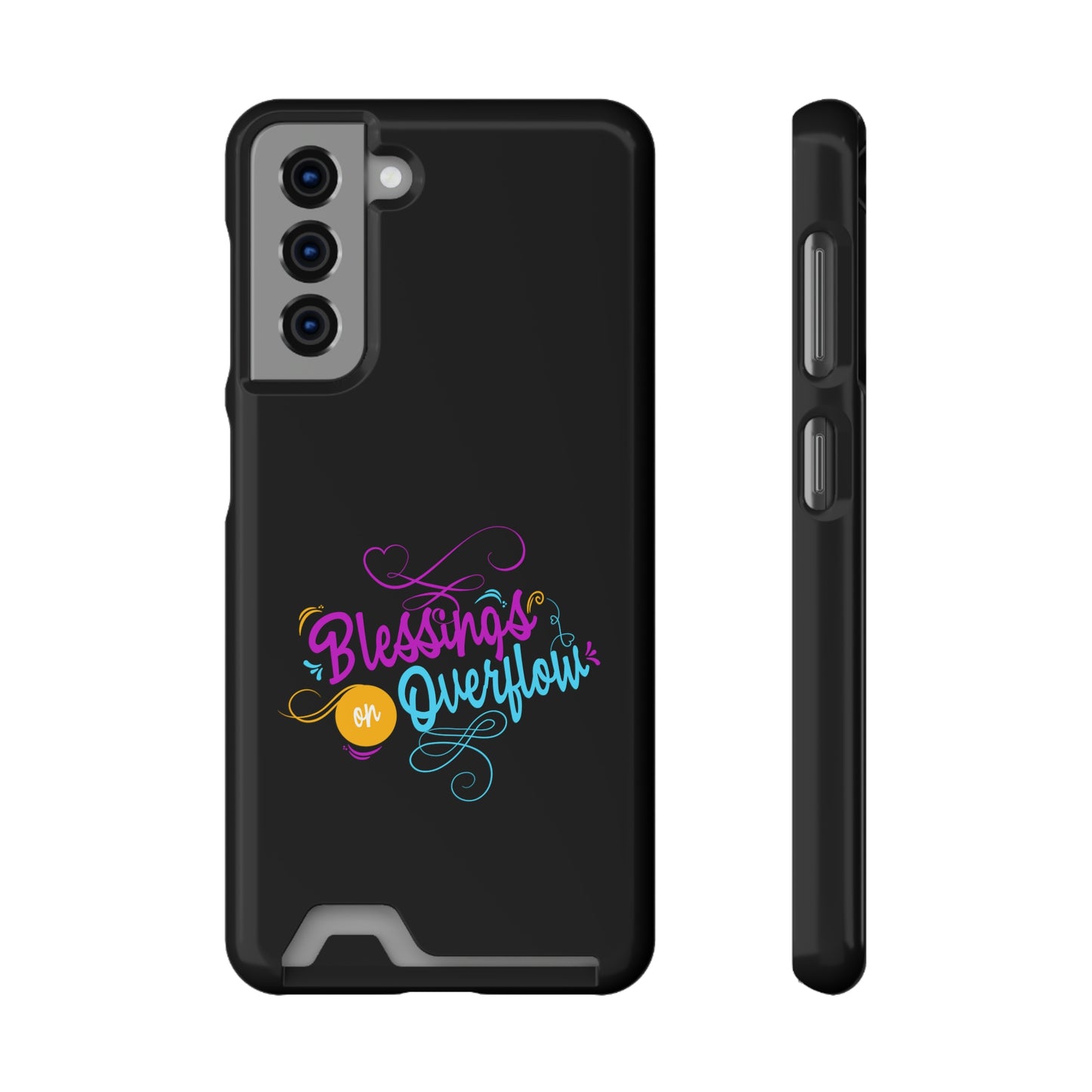 Blessings On Overflow Phone Case With Card Holder