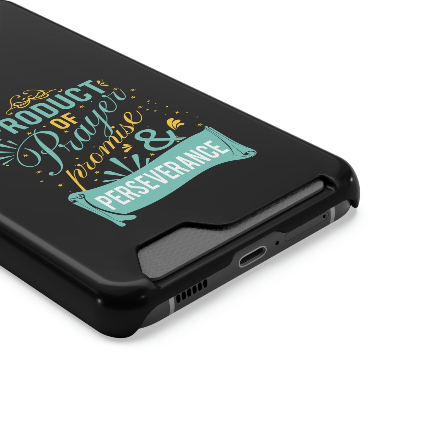 Product Of Prayer Promise And Perseverance Phone Case With Card Holder