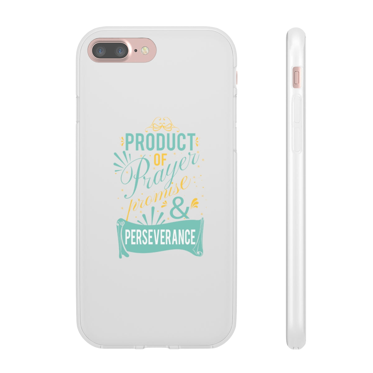 Product of Prayer Promise and Perseverance Flexi Phone Case. compatible with select IPhone & Samsung Galaxy Phones Printify