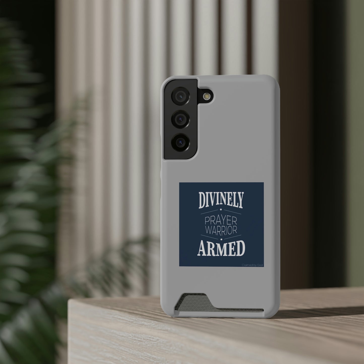 Divinely Armed Prayer Warrior Phone Case With Card Holder