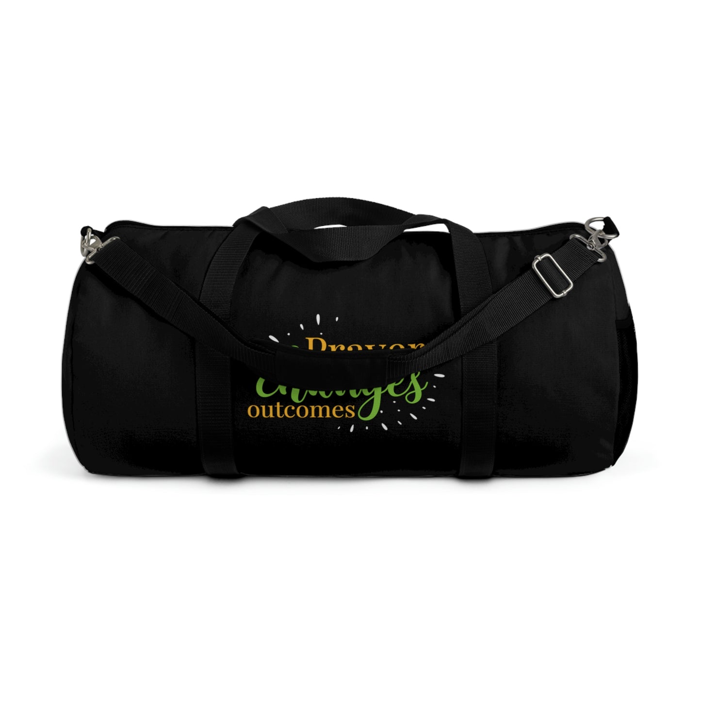 Prayer  Changes Outcomes Duffel Bag Printify