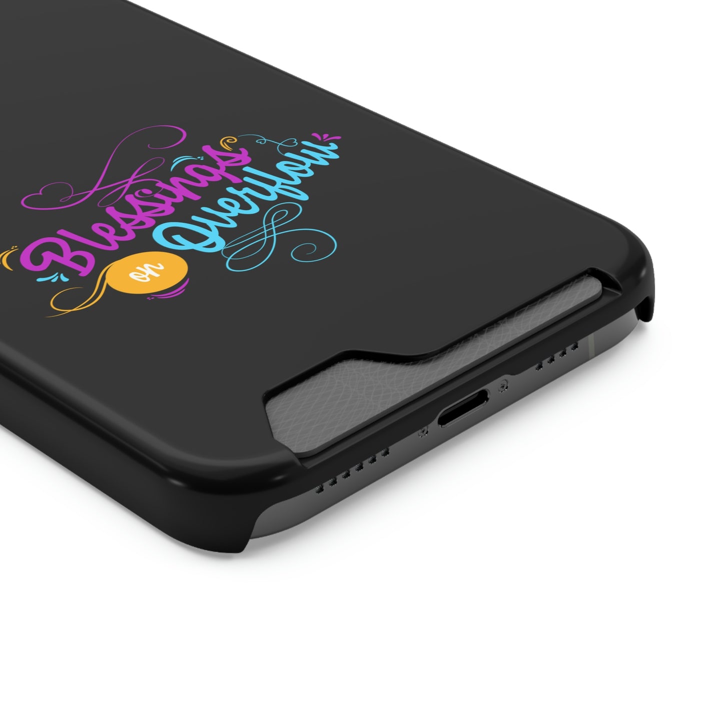 Blessings On Overflow Phone Case With Card Holder