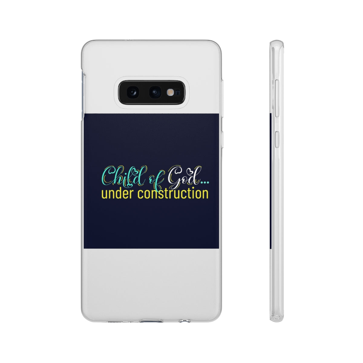 Child of God Under Construction Flexi Phone Case.compatible with select IPhone & Samsung Galaxy Phones Printify